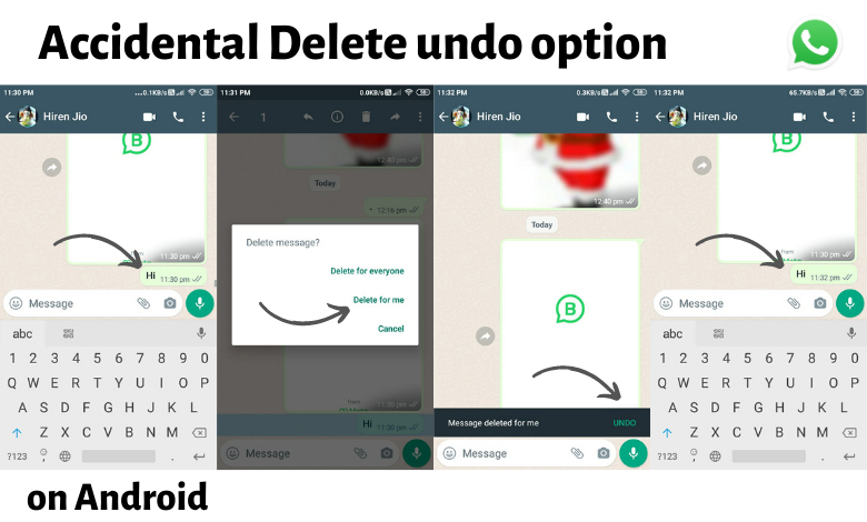 Accidental Delete recovery option on WhatsApp 1