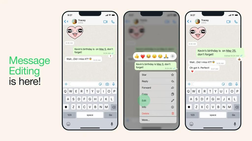 WhatsApp Edit Message feature 1