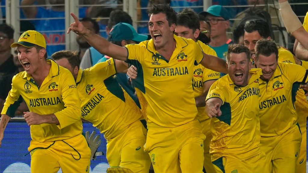 Australia lifting the World Cup for the sixth time