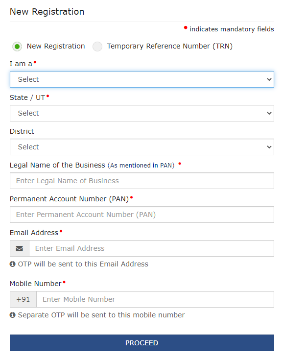 New GST Registeration